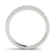 Split Prong Half Eternity Ring in Gold & Platinum
