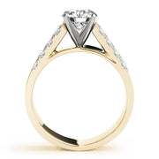 Majestic Multi-Row Round Diamond Engagement Ring in 10K/14K gold and platinum with certified lab-grown or natural diamonds