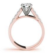 Majestic Multi-Row Round Diamond Engagement Ring in 10K/14K gold and platinum with certified lab-grown or natural diamonds