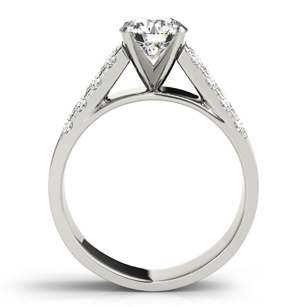 Majestic Multi-Row Round Diamond Engagement Ring in 10K/14K gold and platinum with certified lab-grown or natural diamonds
