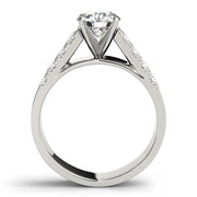 Majestic Multi-Row Round Diamond Engagement Ring in 10K/14K gold and platinum with certified lab-grown or natural diamonds