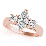 Couture Color Rings Marquise Diamond Engagement Ring in 10K/14K gold and platinum with certified lab-grown or natural diamonds