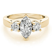 Couture Color Rings Marquise Diamond Engagement Ring in 10K/14K gold and platinum with certified lab-grown or natural diamonds