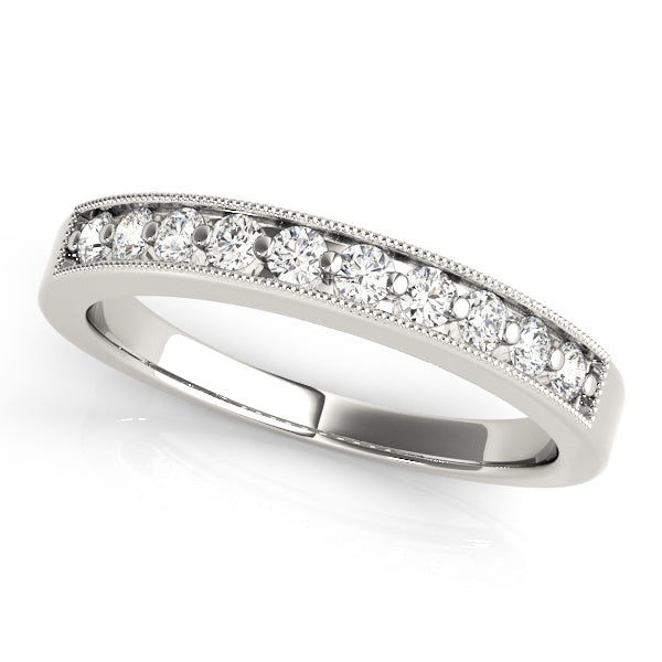 Channel Set Half Eternity Ring in Gold & Platinum