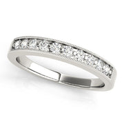 Channel Set Half Eternity Ring in Gold & Platinum