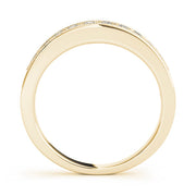 Channel Set Half Eternity Ring in Gold & Platinum