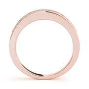 Channel Set Half Eternity Ring in Gold & Platinum