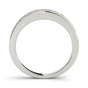 Channel Set Half Eternity Ring in Gold & Platinum