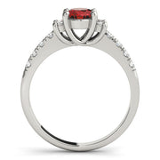 Lustrous Color Rings Oval Diamond Engagement Ring in 10K/14K gold and platinum with certified lab-grown or natural diamonds
