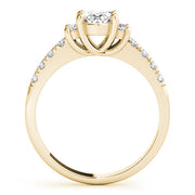 Lustrous Color Rings Oval Diamond Engagement Ring in 10K/14K gold and platinum with certified lab-grown or natural diamonds