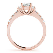 Lustrous Color Rings Oval Diamond Engagement Ring in 10K/14K gold and platinum with certified lab-grown or natural diamonds