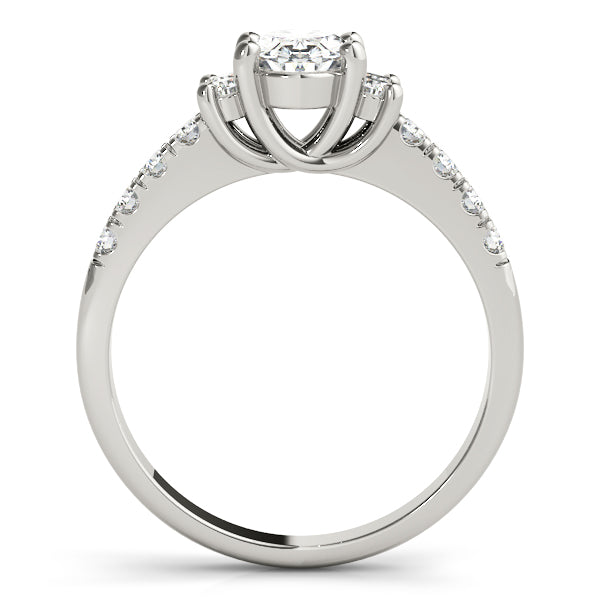 Lustrous Color Rings Oval Diamond Engagement Ring in 10K/14K gold and platinum with certified lab-grown or natural diamonds