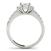 Lustrous Color Rings Oval Diamond Engagement Ring in 10K/14K gold and platinum with certified lab-grown or natural diamonds