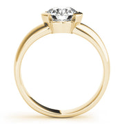 Opulent Solitaires Round Diamond Engagement Ring in 10K/14K gold and platinum with certified lab-grown or natural diamonds