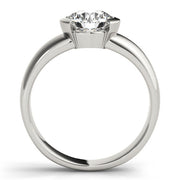 Opulent Solitaires Round Diamond Engagement Ring in 10K/14K gold and platinum with certified lab-grown or natural diamonds