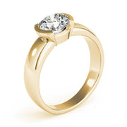 Opulent Solitaires Round Diamond Engagement Ring in 10K/14K gold and platinum with certified lab-grown or natural diamonds