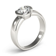 Opulent Solitaires Round Diamond Engagement Ring in 10K/14K gold and platinum with certified lab-grown or natural diamonds