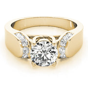 Celestial Trellis Round Diamond Engagement Ring in 10K/14K gold and platinum with certified lab-grown or natural diamonds