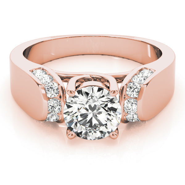 Celestial Trellis Round Diamond Engagement Ring in 10K/14K gold and platinum with certified lab-grown or natural diamonds