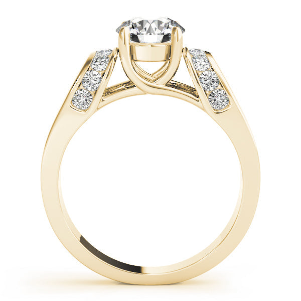 Celestial Trellis Round Diamond Engagement Ring in 10K/14K gold and platinum with certified lab-grown or natural diamonds