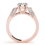Celestial Trellis Round Diamond Engagement Ring in 10K/14K gold and platinum with certified lab-grown or natural diamonds