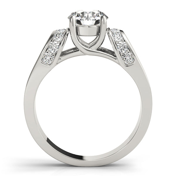 Celestial Trellis Round Diamond Engagement Ring in 10K/14K gold and platinum with certified lab-grown or natural diamonds