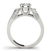 Celestial Trellis Round Diamond Engagement Ring in 10K/14K gold and platinum with certified lab-grown or natural diamonds