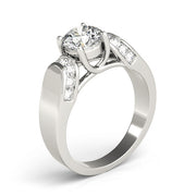 Celestial Trellis Round Diamond Engagement Ring in 10K/14K gold and platinum with certified lab-grown or natural diamonds