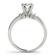 Graceful Solitaires Any Shape Round Diamond Engagement Ring in 10K/14K gold and platinum with certified lab-grown or natural diamonds
