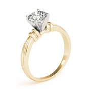 Graceful Solitaires Any Shape Round Diamond Engagement Ring in 10K/14K gold and platinum with certified lab-grown or natural diamonds