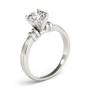 Graceful Solitaires Any Shape Round Diamond Engagement Ring in 10K/14K gold and platinum with certified lab-grown or natural diamonds