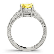 Splendid Antique Oval Diamond Engagement Ring in 10K/14K gold and platinum with certified lab-grown or natural diamonds