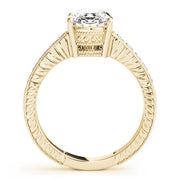 Splendid Antique Oval Diamond Engagement Ring in 10K/14K gold and platinum with certified lab-grown or natural diamonds