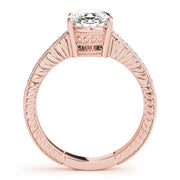 Splendid Antique Oval Diamond Engagement Ring in 10K/14K gold and platinum with certified lab-grown or natural diamonds