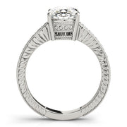 Splendid Antique Oval Diamond Engagement Ring in 10K/14K gold and platinum with certified lab-grown or natural diamonds