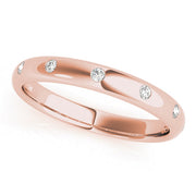 Stackable Bezel Set Half Eternity Ring in Gold & Platinum
