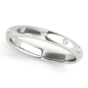 Stackable Bezel Set Half Eternity Ring in Gold & Platinum