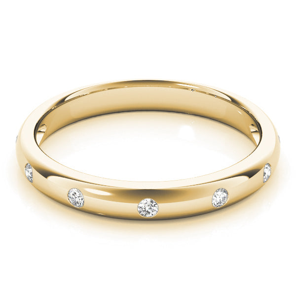 Stackable Bezel Set Half Eternity Ring in Gold & Platinum