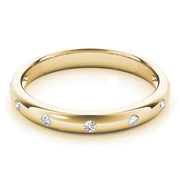 Stackable Bezel Set Half Eternity Ring in Gold & Platinum