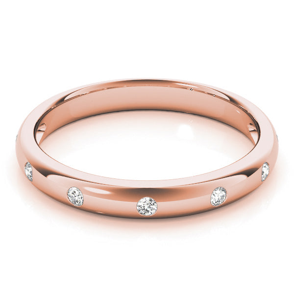 Stackable Bezel Set Half Eternity Ring in Gold & Platinum