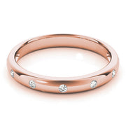 Stackable Bezel Set Half Eternity Ring in Gold & Platinum