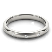 Stackable Bezel Set Half Eternity Ring in Gold & Platinum