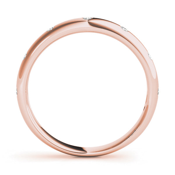 Stackable Bezel Set Half Eternity Ring in Gold & Platinum