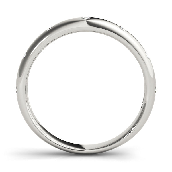 Stackable Bezel Set Half Eternity Ring in Gold & Platinum