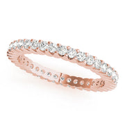 Shared Prong Wedding Full Eternity Ring in Gold & Platinum