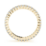 Shared Prong Wedding Full Eternity Ring in Gold & Platinum