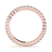 Shared Prong Wedding Full Eternity Ring in Gold & Platinum