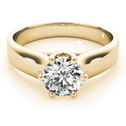 Elegant Trellis Round Diamond Engagement Ring in 10K/14K gold and platinum with certified lab-grown or natural diamonds