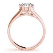 Elegant Trellis Round Diamond Engagement Ring in 10K/14K gold and platinum with certified lab-grown or natural diamonds