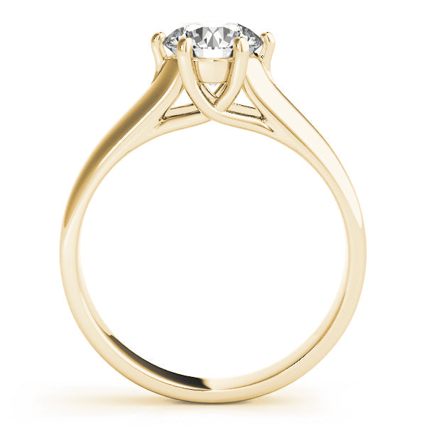 Elegant Trellis Round Diamond Engagement Ring in 10K/14K gold and platinum with certified lab-grown or natural diamonds